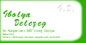 ibolya delczeg business card